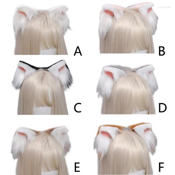 Suministros para fiestas, pinzas para el pelo de Lolita con orejas de gatito de piel sintética, horquillas de animales peludos para Cosplay de Anime japonés, accesorios para disfraces de Halloween