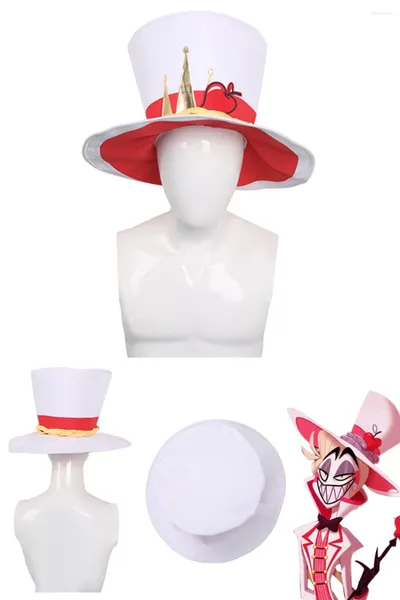 Suministros para fiestas Lucifer Cosplay Sombrero Accesorios para disfraces Dibujos animados Anime El Hombres Mujeres Disfraz Sombreros blancos Regalos Trajes Traje de carnaval de Halloween