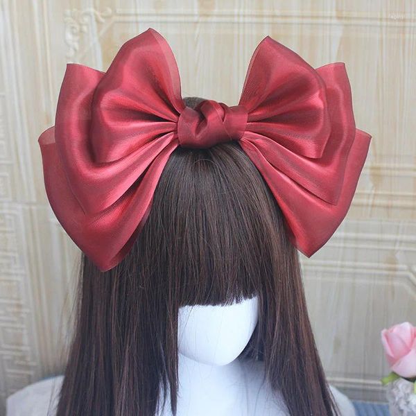 Fournitures de fête, bandeau à Super nœud de couleur magique, accessoires pour cheveux Lolita pour filles, basique, solide, KC, doux et doux