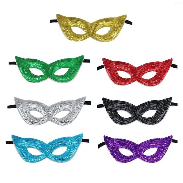 Fournions de fête Mardi Gras Masquerade Eye Mask Sequin Eyemask Carnival Halloween Po Prop