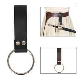 Feestartikelen Middeleeuwse Metalen O-ring Zwaard Schede Lederen Riem Houder Case Cosplay Kostuum Larp Kit Rekwisieten Katana Rapier Holster Loop