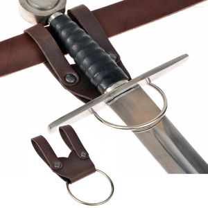 Fournitures de fête Médiévale Viking Chevalier Pirate Ceinture En Cuir Épée Grenouille Anneau En Métal Pour Hache Masse Hachette Marteau Porte-Tomahawk Holster Cintre