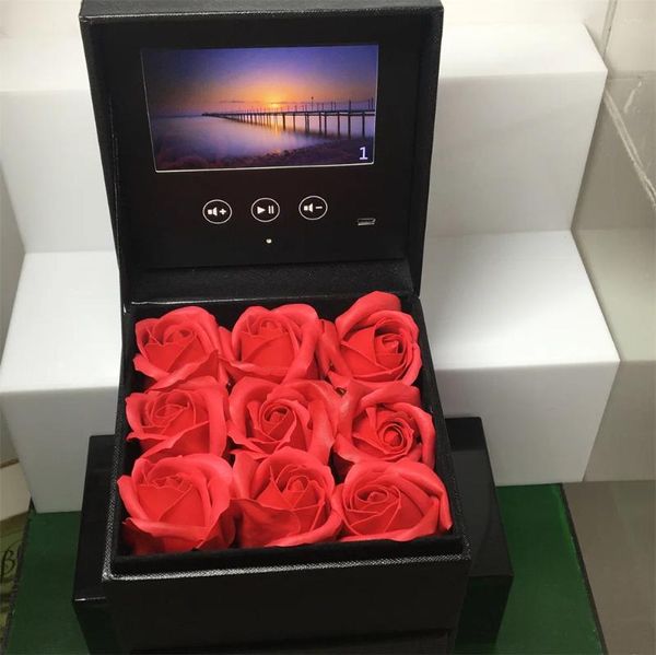 Artículos para fiestas Caja de regalo video LCD memorable a la venta Pantalla de embalaje R de 4,3 pulgadas personalizada para sorprender