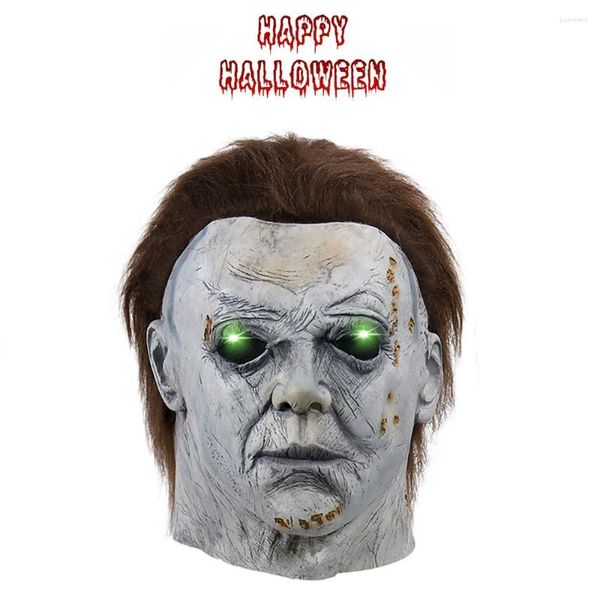 Fournitures de fête Michael Myers Masque Halloween Kills Ends Létex Devil Cosplay Mascarillas Horror Face Masques Carnival Casques LED