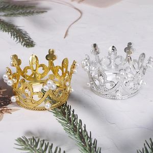 Feestbenodigdheden Mini Crown Cake Topper Ornament For Kids Girl Princess Happy Birthday Decoratie Baby Shower Wedding