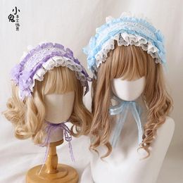 Feestartikelen Mood Limited Lolita Bow Lace Haarband KC Prachtige Generate Color Illusion Rose