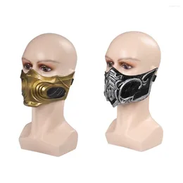 Feestartikelen Mortal Cos Kombat Sub-Zero Cosplay Scorpion Masker Latex Maskers Helm Maskerade Halloween Kostuum Props Accessoires