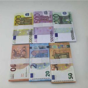 Feestartikelen Filmgeld Bankbiljet 5 10 20 50 Dollar Euro Realistisch Speelgoed Bar Rekwisieten Kopieervaluta Faux-billets 100 stks/pak hoge kwaliteit8ZKNICFX