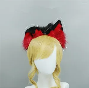 Feestartikelen Mulitycolor Nepbont Wolf Oren Hoofdband Pluizige Dierlijke Haar Hoepel Lolita Anime Maskerade Props C885