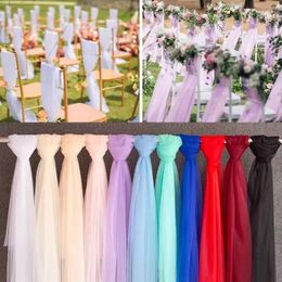 Fournitures de fête Multicolor 1x1,6 m de cristal de cristal de mariage en tulle tissu en organza pour la décoration de fond d'anniversaire