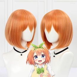 Party Leveringen Nakano Yotsuba Cosplay Wig Gotoubun No Hanayome Anime The Typessential Quintuplets Orange Heat Resistant Synthetic Short