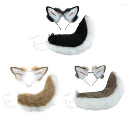 Fourniture de fête Nouvelleté Shiba INU Cosplay accessoires en peluche simulation animale coiffure taillon de set de queue pour le carnaval Holiday Prom5985814