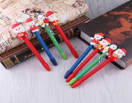 Party Supplies Office Stationery Creative Soft Pottery Ballpoint Pens Christmas Gifts Santa Claus Pen Writing Gift Xmas Decoration396857777