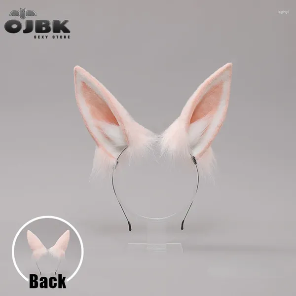 OJBK – bandeau oreilles en peluche pour filles, fournitures de fête, cerceau d'oreille d'animal Kawaii, accessoires de Costume de carnaval, épingles à cheveux