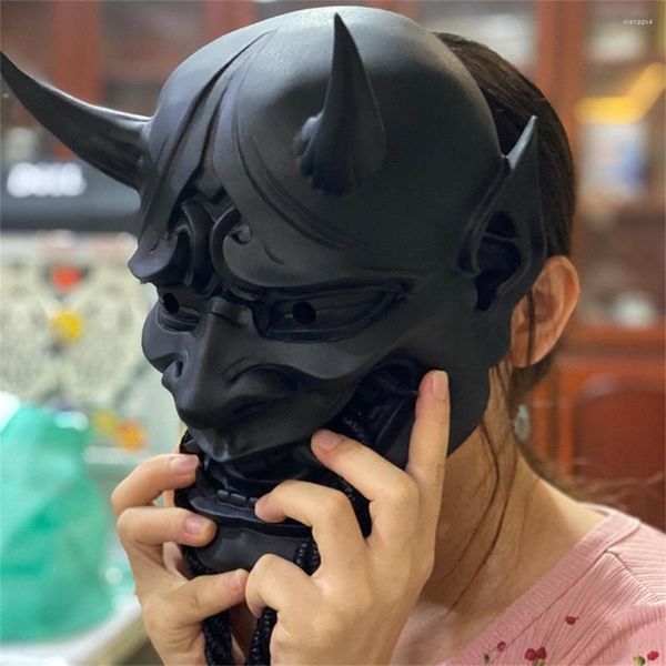 Fournitures de fête ONI diable traditionnel japonais Halloween masque démon déguisement Cosplay Latex accessoires de Costume