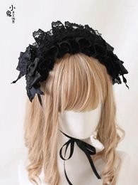 Party Supplies Original Elegant Color Hair Band Gothic Bow Accessories Lace Headress Lolita