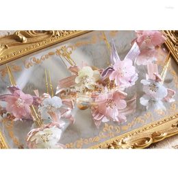 Épingle à cheveux Lolita en forme de cerise, fournitures de fête, originale, faite à la main, Clip latéral en fleur thermorétractable