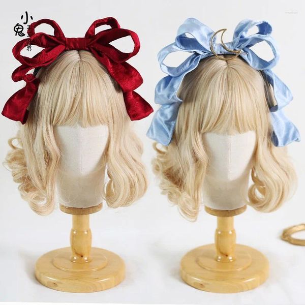 Barrettes de lune japonaises originales, fournitures de fête, bandeau doux Lolita, épingle à cheveux Lo, Anime Cos, forme Concave-convexe