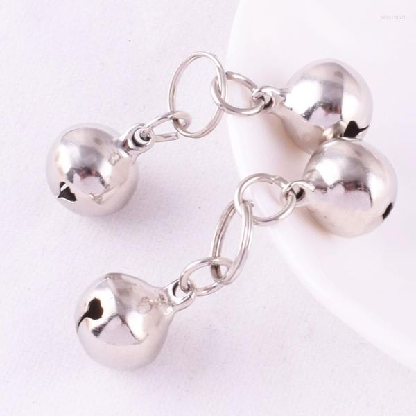 Suministros para fiestas, otros eventos, 20 juegos de cascabeles suaves con anillos de salto divididos, abalorio de campana artesanal, joyería DIY de plata de 13mm para mascotas