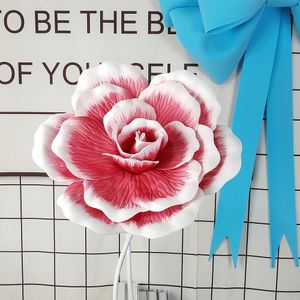 Suministros para fiestas PE Espuma Flor Simulación Cabeza de rosa para la decoración del hogar Exhibición Camino de la boda Plomo Telón de fondo Decoración Centro comercial Diseño de la ventana Flores falsas