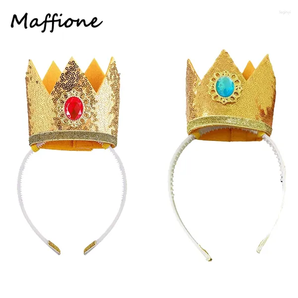 Suministros de fiesta, diadema de corona de princesa para Cosplay de melocotón, accesorios personalizados para niñas, traje de rol de Carnaval de Halloween, accesorios para sombreros de mujer
