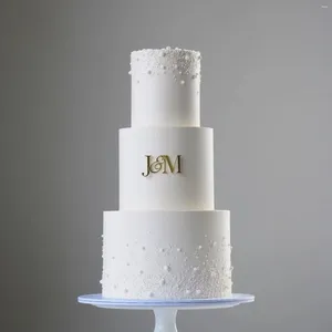 Feestartikelen Gepersonaliseerde Initial Cake Charm | Aangepaste decoraties MrMrs Wedding Topper Decor voor jubileum
