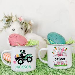 Supplies de fête Pâques de Pâques personnalisées Passes Custom Nom Custom Kids Cocoa Chocolate Mug Brink Juice Milk Cup Child Gift