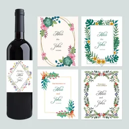Supplies de fête Engagement personnalisé anniversaire graduation de douche nuptiale Bouteille de vins Étiquettes de bouteille