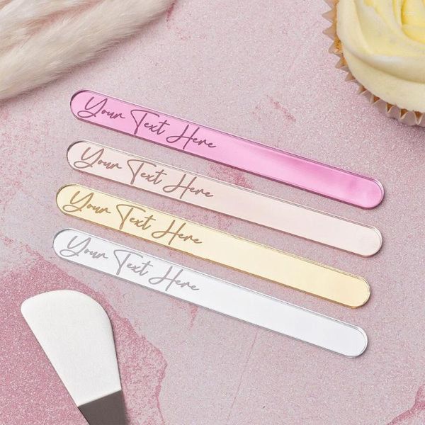 Fournitures de fête Personnalisé Popsicle Cakesicle Bâtons Personnalisé Acrylique Cakesticks Réutilisables Pour La Cuisson De Mariage Anniversaire Baby Shower Décoration