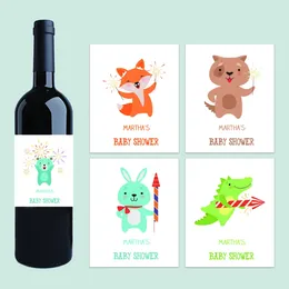 Fournitures de fête Étiquettes de bouteille de vin personnalisé