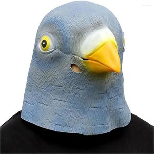 Fourniture de fête Pigeon Mask Novelty Farm Cosplay Headgear Halloween Fancy Dold Animal Latex Full Head Life Likeke Masques