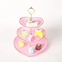 Party Fourniture Plastique Porte-plateaux Cupcake de dessert pour les fêtes Maridings Light Dinners (coeurs)