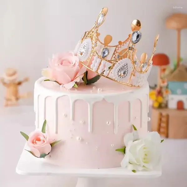 Fournitures de fête en plastique, modèle de gâteau rose, Simulation d'échantillon de couronne, fenêtre de boutique, deux spécifications, décoration d'anniversaire