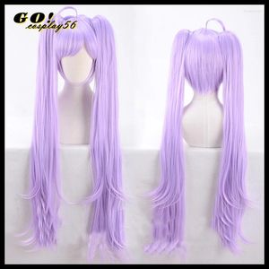 Perruque de Cosplay Pripara Manaka Laala, fournitures de fête, Base de tresses, jeu de rôle d'halloween, cheveux longs violet clair