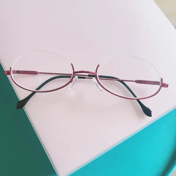 Artículos de fiesta Puella Magi Madoka Magica Homura Akemi Gafas de cosplay Gafas rojas de medio marco con lentes Accesorios de disfraces de anime Accesorios