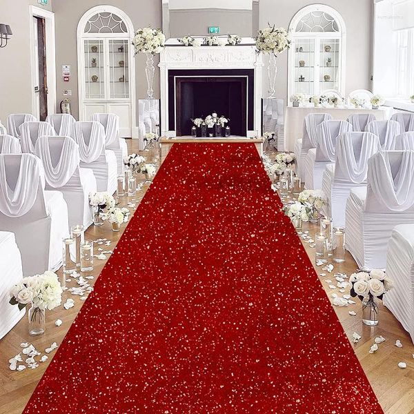 Tapis rouge de piste, fournitures de fête, pour mariage, noël, Thanksgiving, accessoires d'extérieur, longueur de couloir personnalisée