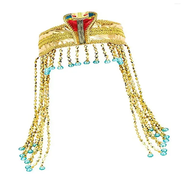 Fournitures de fête, coiffure de reine égyptienne rétro, accessoires de Costume à thème égyptien serpent pour robe fantaisie de vacances, spectacle sur scène