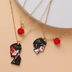 Party Supplies Rock Band My Romance Cosplay Necklace Music MCR Three Cheers Rose Unisex Choker Pendant Sieraden Accessoires Props