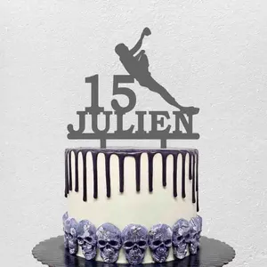 Décoration de gâteau d'anniversaire personnalisée avec nom et âge, fournitures de fête, décoration de gâteau d'anniversaire pour grimpeur