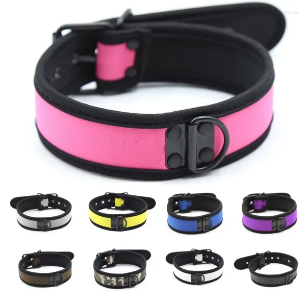 Suministros para fiestas interpretando a los servidores disfraz de cachorro esponja sexy accesorios de collar de animales gay accesorios para perros cubierta de cuello con tracción