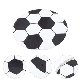 Feestbenodigdheden ronde tapijt creatief voetbalvoetbaldeur mat graad vloerkleden slaapkamer polyester (polyester) afgerond