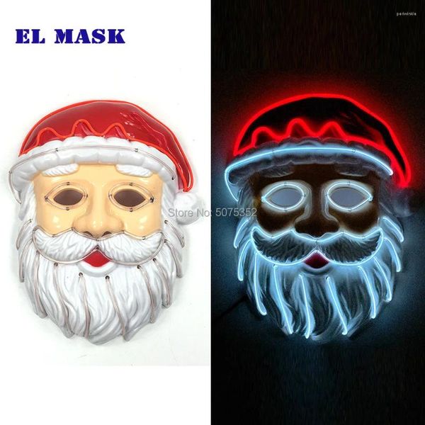 Supplies de fête Santa Claus Cosplay El Mask Père Noël Cadeau lumineux Néon pour les enfants Enfants bébé