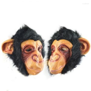 Fournitures de fête visages effrayants Costume d'Halloween masque d'orang-outan à grande oreille