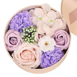 Feestbenodigdheden geurende zeep rozen kunstmatige geurige bloemblaadjes bloem rond gevormde cadeaubakje bruiloft decor valentijnsdag cadeau voor vriendin