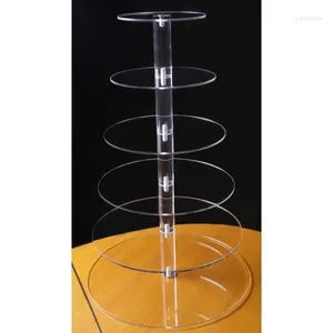 Fournitures de fête Vendre! Cercle à 6 niveaux Acrylique Cupcake Stand Decoration Decoration High Supply Craft Decor Affichage