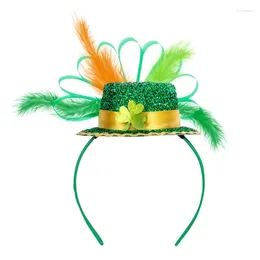 Party Supplies Sequins Green Hat Hair Hoop Shamrock Bandband Stpatrick Day Accessoires