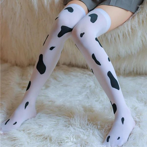 Bas imprimés de vaches Sexy, fournitures de fête, collants mignons de vache à lait au dessus du genou, cuisses Kawaii pour femmes, accessoires de Cosplay Anime