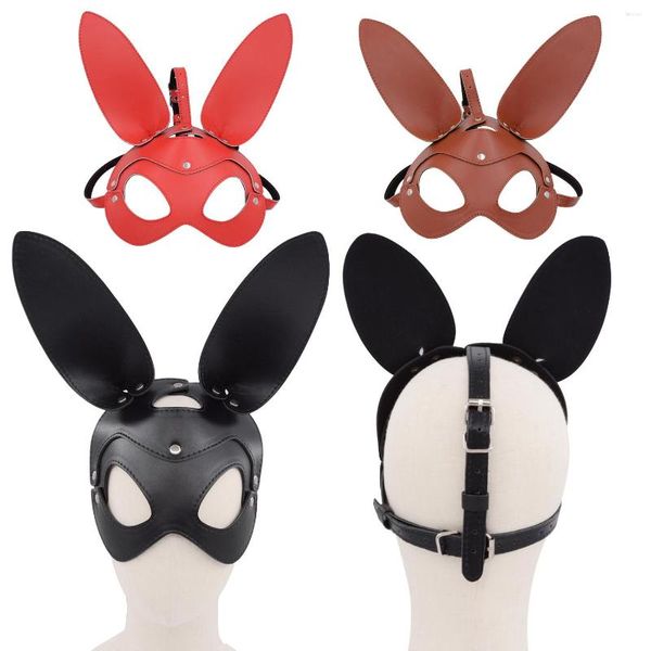 Suministros de fiesta, Cosplay masculino Sexy, cubierta de cabeza de Anime, máscaras de Halloween, fetiche Punk, Steampunk, mascarada, Carnaval, máscara de juego de rol para hombres de PU