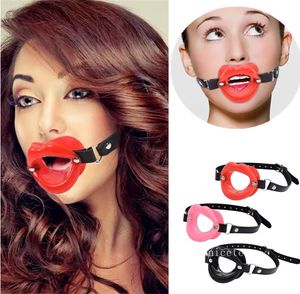 Feestbenodigdheden siliconen open mond sexy speelgoed voor volwassenen orale plug lippen vorm o ring dilator kerstcadeaus lt136