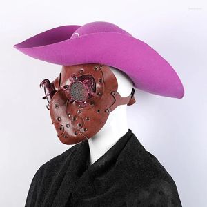 Feestbenodigdheden Steampunk Mask Halloween Punk Cocktail Game 3d Anime Show Dress Up PU Masques Mechanische bril